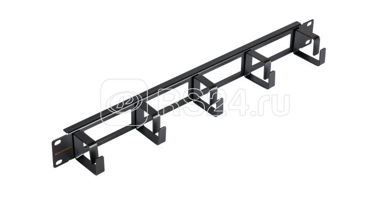 Органайзер кабельный 19дюйм 1U глубина колец 40мм метал. с отверстиями в опорной планке черн. (уп.2шт) NIKOMAX NMC-OK400H-1U-BK-2