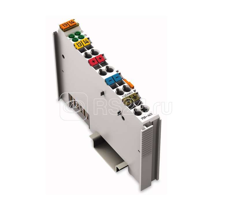 Модуль дискретного ввода 4-канальный DC 24В 0.2мс позитивная логика 2-3-проводн. соедин. WAGO 750-403