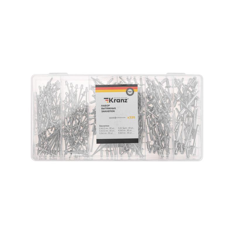 Набор вытяжных заклепок (320шт/уп) Kranz KR-01-3101-19