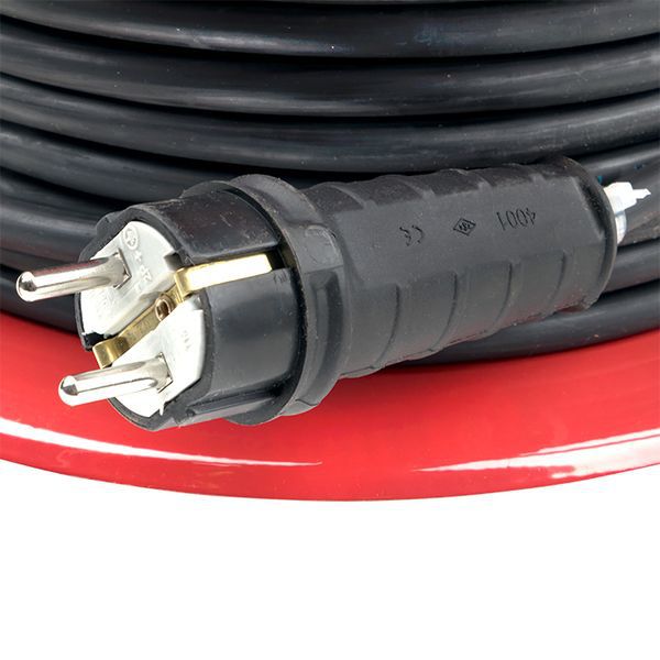 Удлинитель на катушке 4х50м с заземл. 16А IP20 Гефест 2.0 3.5кВт КГ 3х2.5 с предохранителем PROxima EKF UKG02-16-R325-4-50