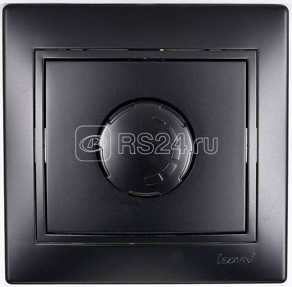 Светорегулятор СП 800Вт Mira со вставкой черн. бархат LEZARD 701-4242-115