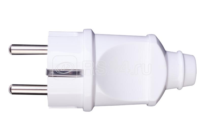 Вилка ABS-пластик прямая с/з 16А 250В IP20 бел. Duwi 30465 4