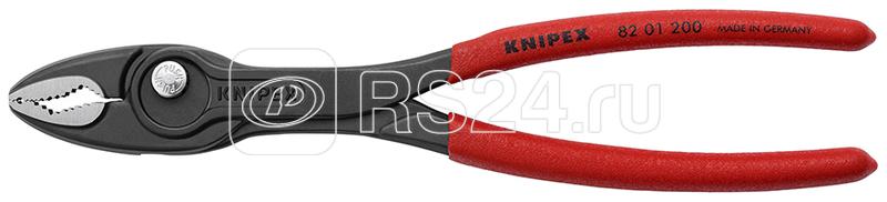 Клещи с фронтальным и боковым захватами TwinGrip зев 4-22мм длина 200мм обливные ручки KNIPEX KN-8201200
