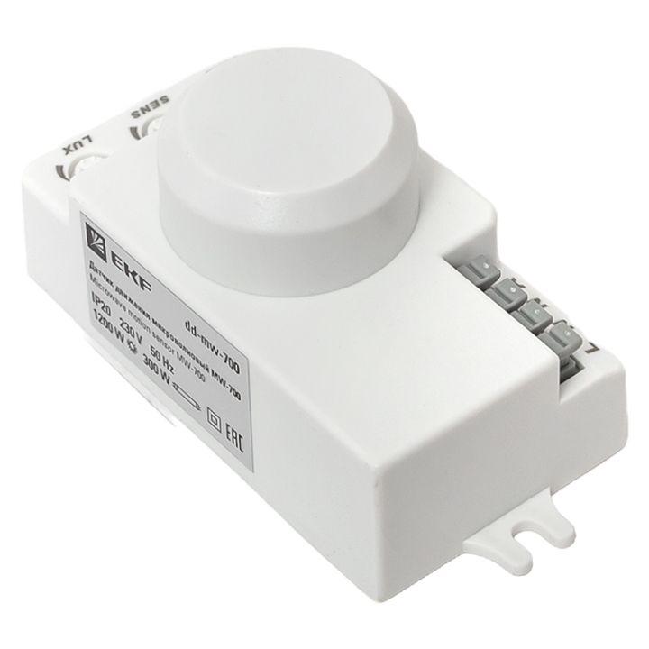 Датчик движения микроволновый MW-700 1200Вт 360град. до 10м IP20 бел. PROxima EKF dd-mw-700