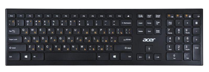 Клавиатура OKR010 черн. USB беспроводная slim Multimedia ZL.KBDEE.003 ACER 1369699