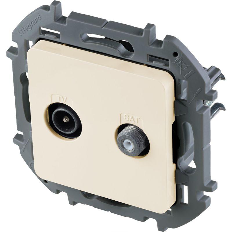 Розетка телевизионная TV/SAT Inspiria с топологией "звезда" механизм сл. кость IEK 673881