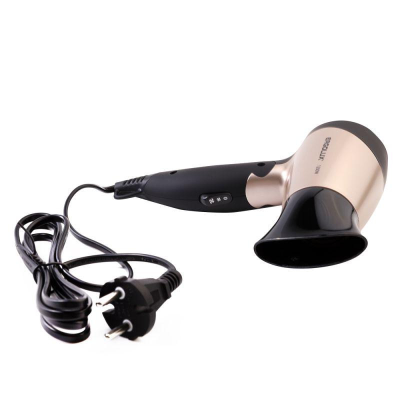 Фен ELX-HD01-C64 со складной ручкой 1200Вт 220-240В Ergolux 13129