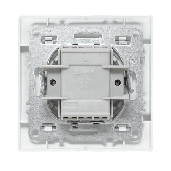 Выключатель 2-кл. СП Минск 10А IP20 бел. Basic EKF ERV10-023-10
