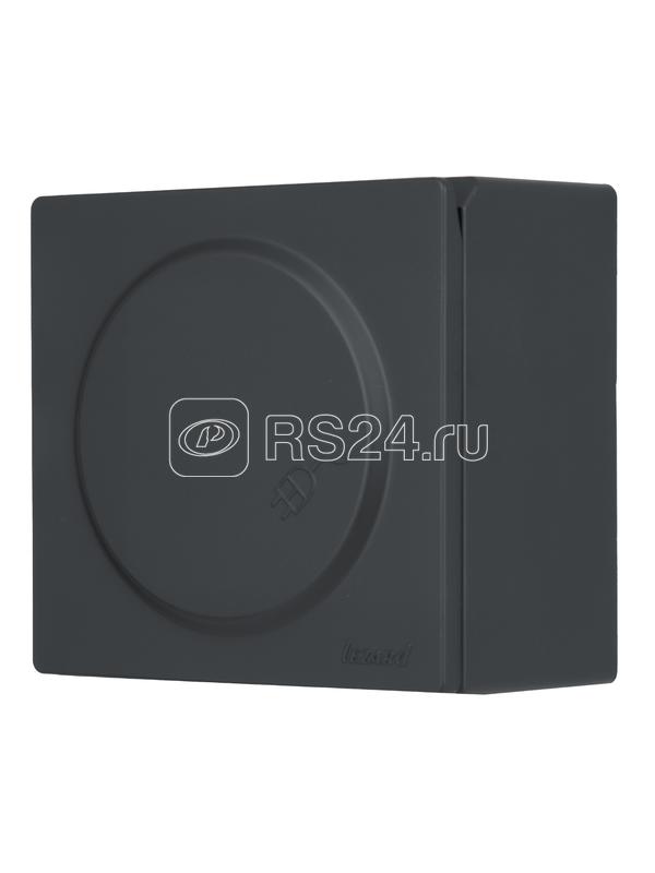 Розетка 1-мест. с заземл. с крышкой LETO ПБТ графит LEZARD 752-3400-123B