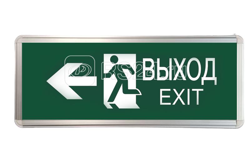 Светильник светодиодный ССА ВЫХОД-EXIT человек/стрелка 3Вт аварийный двусторонний TOKOV ELECTRIC TKE-SSA-3-2/4-IP20