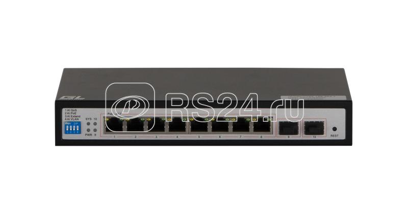 Коммутатор WEB Smart управляемый 8 PoE 802.3af/at портов 10/100/1000Мбит/с до 250м cat.6 2хSFP 1000Мбит/с 120Вт APO&R NIKOMAX GL-SW-G105-08P