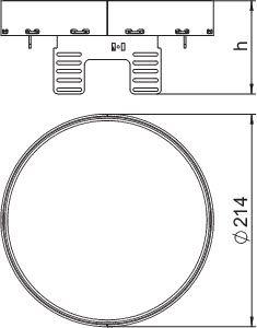 Рамка кассетная RKRN2UZD3 ном. размер R4 d215мм R4VS25 сталь OBO 7409140