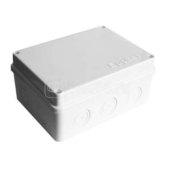 Коробка распределительная ОП 150х110х70мм IP54 10 выходов без гермовводов крышка на винтах бел. Epplast 215311