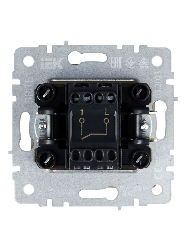 Выключатель 1-кл. СП BRITE ВС10-1-0-БрКр 10А механизм беж. IEK BR-V10-0-10-K10