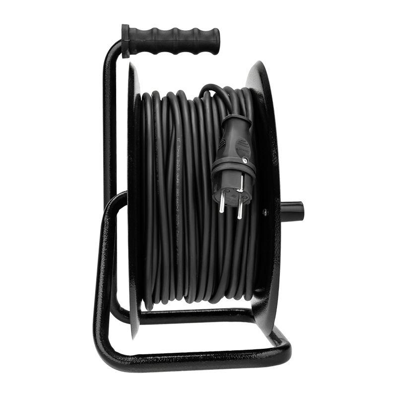 Удлинитель на метал. катушке 4х40м с заземл. IP44 КГ 3х2.5кв.мм с выключателем с защ. крышками Rexant 13-5015