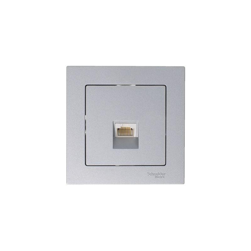 Розетка компьютерная 1-м AtlasDesign RJ45 кат.5E механизм алюм. SE ATN000383