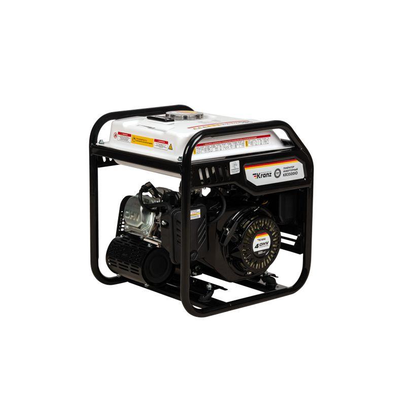 Генератор инверторный KR3500IO 3.5кВт 230В 7л открытый корпус ручной старт KRANZ KR-16-1143