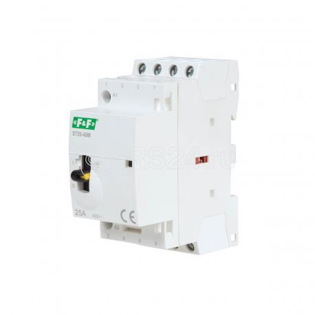 Контактор модульный ST25-40-M 4НО 4Вт 2мод. автоматич./ручн. монтаж на DIN-рейку F&F EA13.001.032