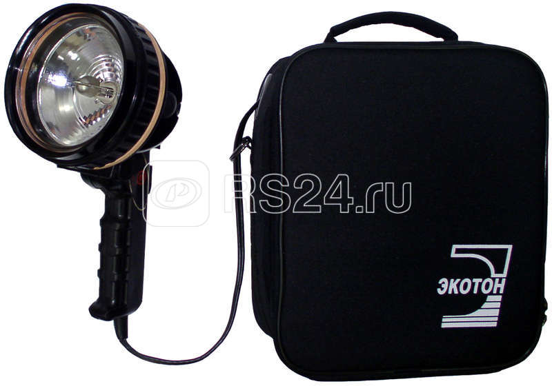 Прожектор галогенный ПР-12 ручной портативный осветительно-сигнальный с зарядн. устройством Экотон