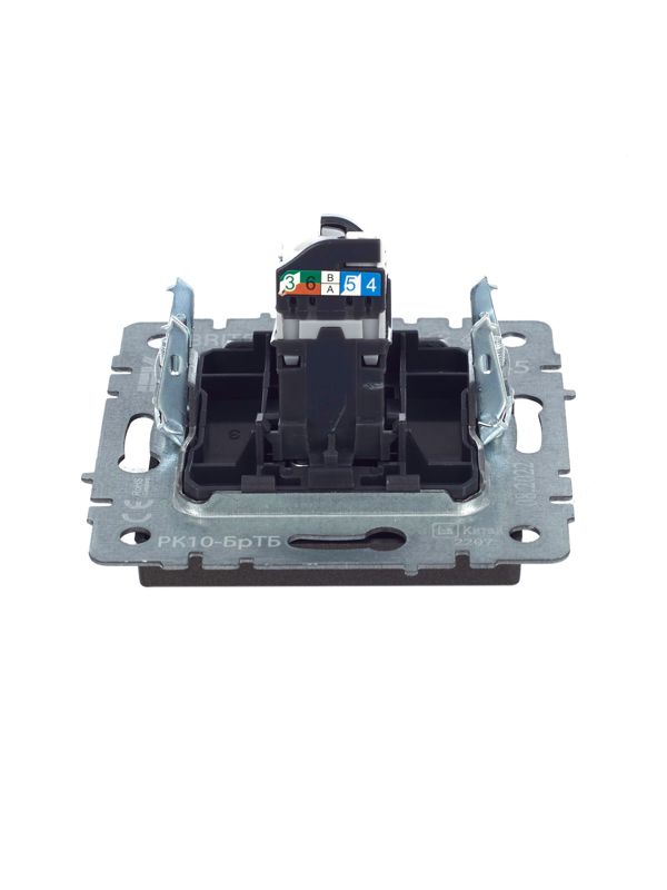 Розетка компьютерная СП RJ45 кат.5E BRITE РК10-БрТБ механизм бронза IEK BR-K10-1-K45