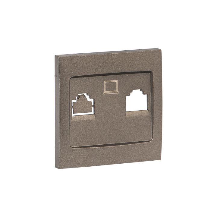 Панель лицевая Валенсия для розетки 2-м RJ-45 графит PROxima EKF ESK02-L-035-60