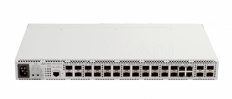 Коммутатор Ethernet 20 портов 1000Base-X (SFP) 4х10/100/1000BASE-T/1000BASEX/100BASE-FX Combo 4х10GBase-R (SFP+)/1000Base-X (SFP) L3 220В AC 12В DC ELTEX MES2324FB_AC