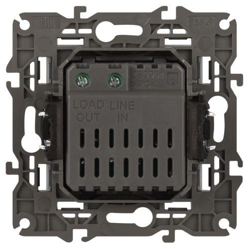 Светорегулятор поворотно-нажимной 400ВА 230В 14-4101-03 Elegance алюм. ЭРА Б0034341