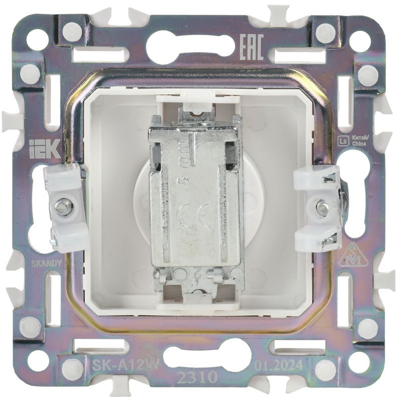 Розетка TV оконечная SKANDY SK-A12W арктич. бел. IEK SK-A10-O-K01