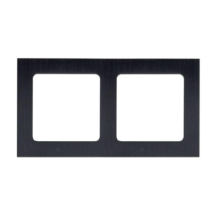 Рамка 2-м Стокгольм металл. черн. PROxima EKF EZM-G-303-10
