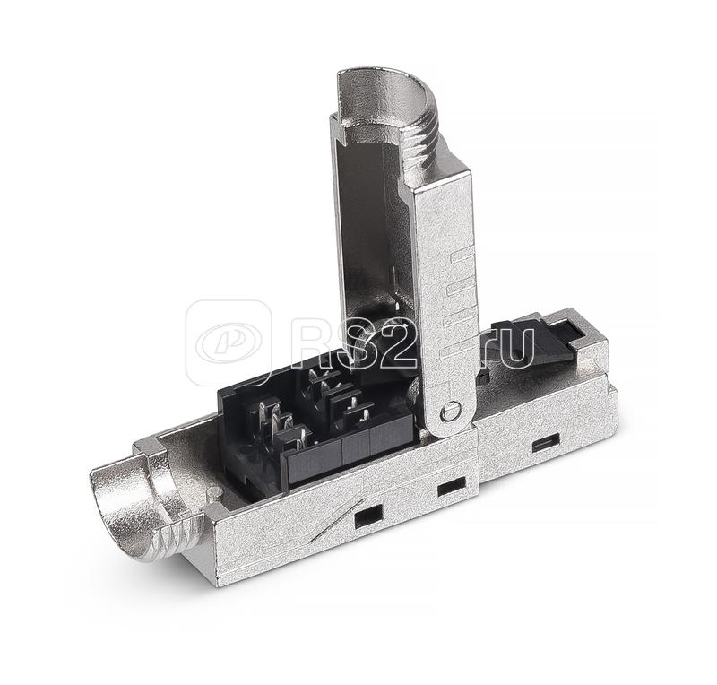 Коннектор RJ45 (8P8C) 8P8C-SH-C8-TWP под витую пару кат.8 экранир. со вставкой Cabeus 10070c