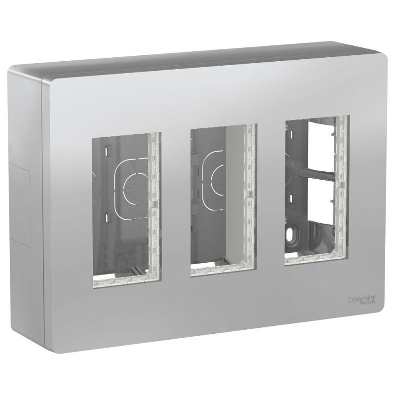 Блок ОП UNICA SYSTEM+ 3х2 алюм. SchE NU123430