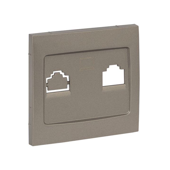 Панель лицевая Валенсия для розетки 1-м RJ-45 кашемир PROxima EKF ESK01-L-035-40