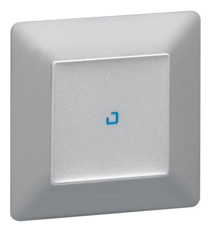 Панель лицевая Valena Life для 1-кл. выкл. с подсветкой/индикацией алюм. Leg 755102