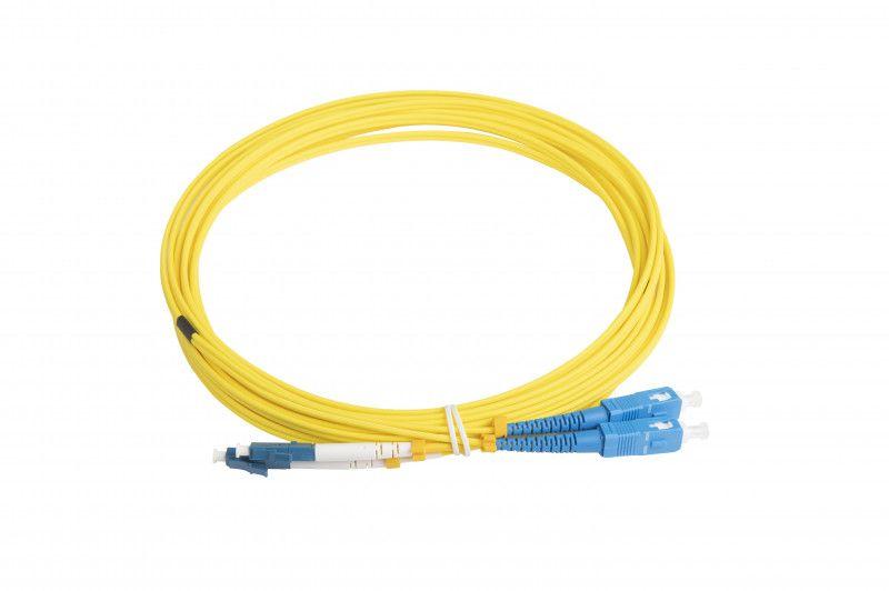 Патч-корд FC-D2-9-LC/UR-SC/UR-H-5M-LSZH-YL (FC-9-LC-SC-UPC-5M) вол.-опт. SM 9/125 (OS2) LC/UPC-SC/UPC duplex LSZH 5м Hyperline 28390