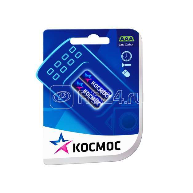 Элемент питания солевой AAA/R03 2хBL (блист.2шт) КОСМОС KOCR032BL