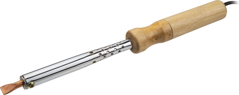 Паяльник 80 845 OSE-Pes01-80W-CP дерево; клин прямой ОНЛАЙТ 80845