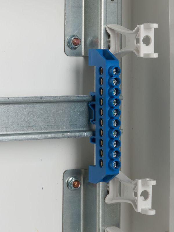 Шина нулевая в комб. DIN-изол. "Стойка" ШНИ-8х12-10-КС-С IEK YNN10-812-10DP-K07