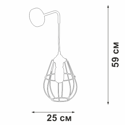 Бра 1хE27 макс. 40Вт Vitaluce V4588-1/1A