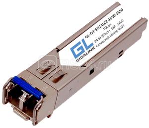 Модуль SFP 1Гбит/с два волокна SM 2xLC 1550нм 24 дБ до 80км -40град.C NIKOMAX GL-OT-SG24LC2-1550-1550-I