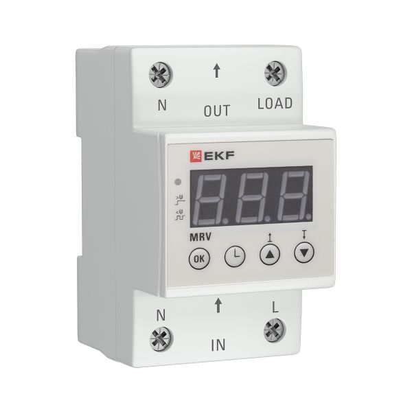 Реле напряжения с дисплеем MRV 40А PROxima EKF MRV-40A