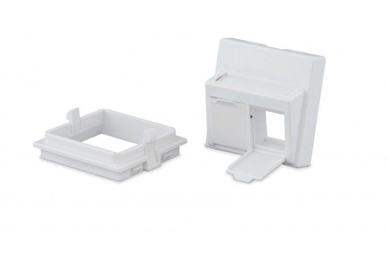 Вставка SIP2A-2K-M45-45 угл. 45х45 (аналог Mosaic) для 2х модулей KJ5 KJ6 KJE KJNE со шторками Hyperline 35209