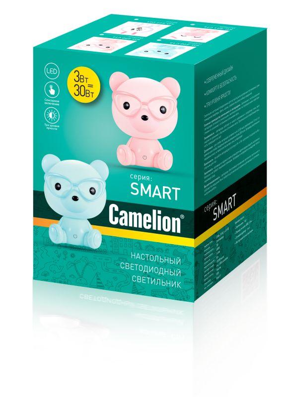 Светильник настольный KD-897 C01 LED 3Вт диммир. заяц мал. бел. Camelion 13898