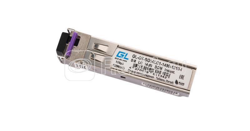 Модуль промышленный SFP WDM 1Гбит/с одно волокно SM LC Tx:1490/Rx:1310нм 14дБ до 20км -40град.C NIKOMAX GL-OT-SG14LC1-1490-1310-I