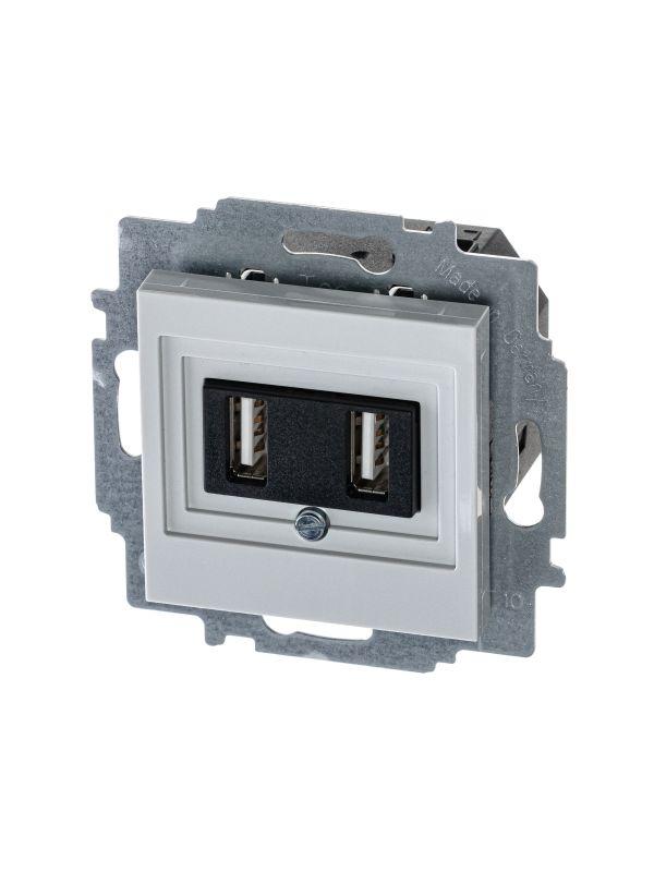 Устройство зарядное USB двойн. Levit сер. ABB 2CHH290040A6016