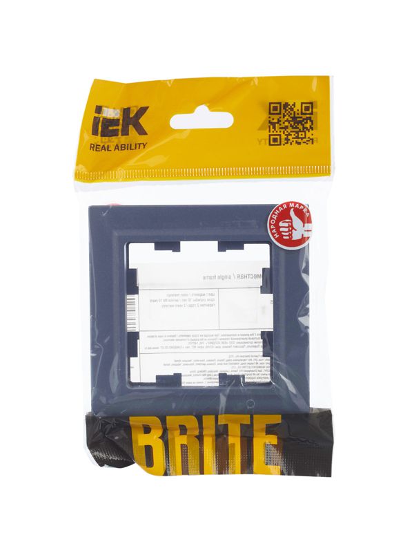 Рамка 1-м BRITE РУ-1-БрМ маренго IEK BR-M12-K35