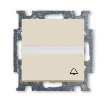 Кнопка звонковая н.о. контакт с полем для надписи Basic 55 сл. кость ABB 2CKA001413A1087