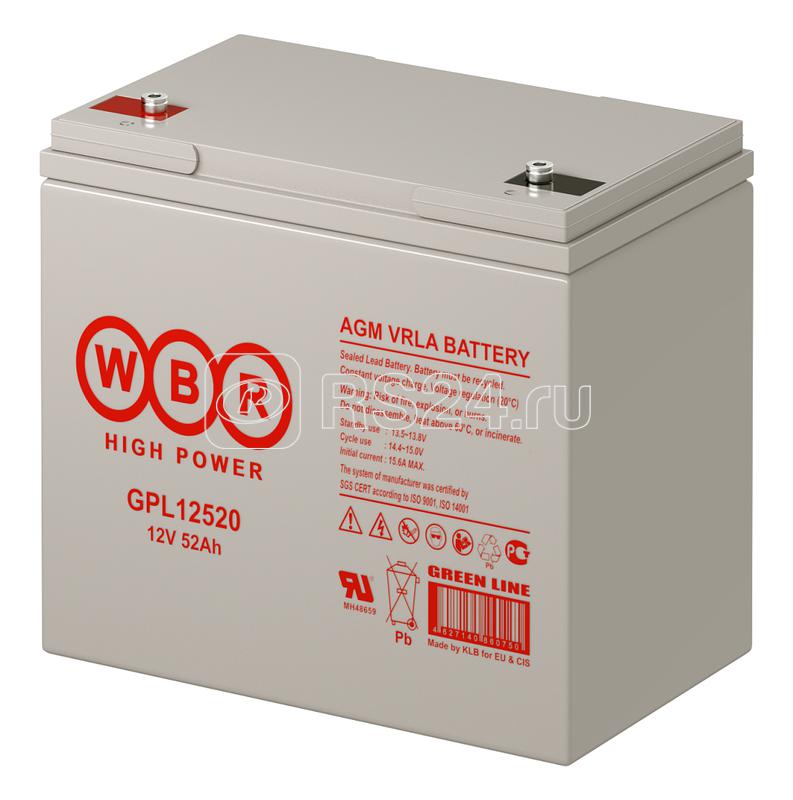 Аккумулятор 12В 55А.ч WBR GPL12520 WBR