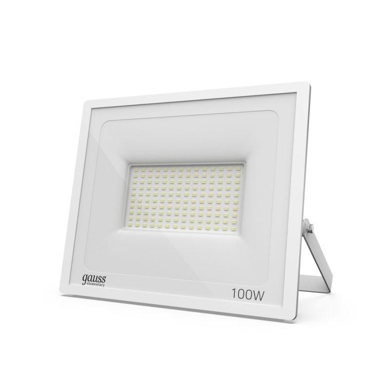 Прожектор светодиодный Elementary 100Вт 6500К IP65 9000лм 175-265В ДО бел. GAUSS 613120300