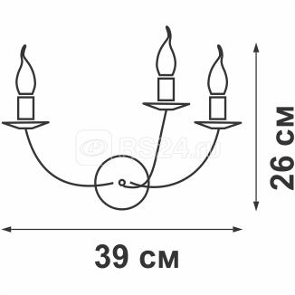 Светильник настенный 3xE14 макс. 40Вт Vitaluce V1205/3A