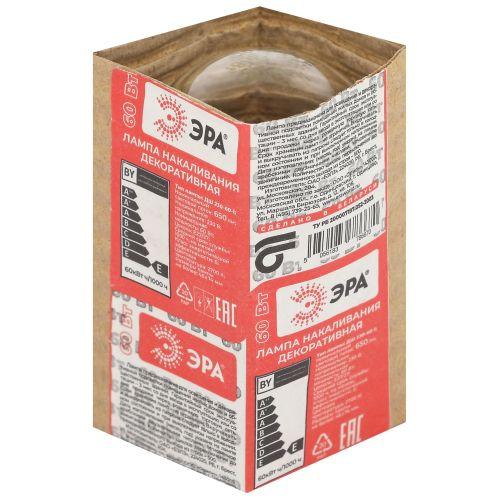 Лампа накаливания ДШ 60-230-Е27 60Вт шар (P45) 230В Е27 ЭРА Б0039135